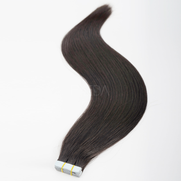 Peruvian natural color tape hair extension can be dyed and bleached CX034